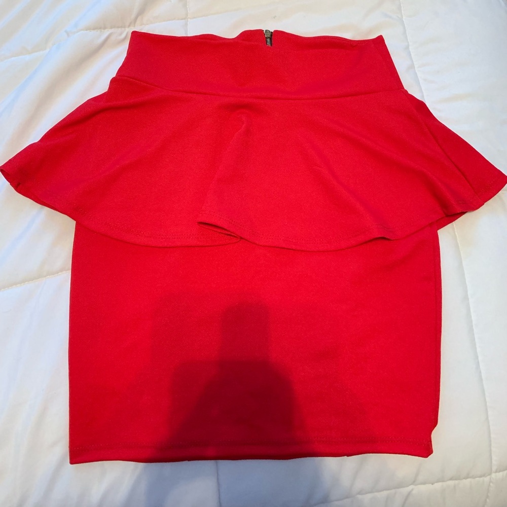 Red bodycon skirt